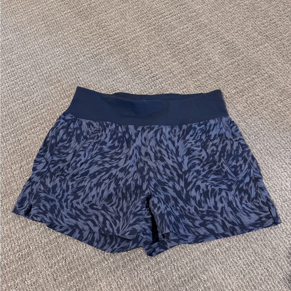 Athleta Blue Patterned Running Short - image 1